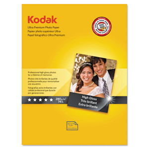 Kodak Ultra Premium Photo Paper, 10 mil, 8.5 x 11, High-Gloss White, 25/Pack
