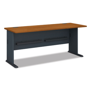 Bush Enterprise Collection Double Pedestal Desk, 70.13" x 28.63" x 29.75", Harvest Cherry, (Box 2 of 2) View Product Image