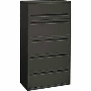 HON Brigade 700 Series 5-Drawer Lateral - 36" Width x 18" Depth x 64.3" Height - 2 x Shelf(ves) - 5 x Drawer(s) - 1 x Door(s) - A4, Legal, Letter