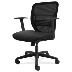 HON Gateway Mid-Back Task Chair, Supports Up to 250 lb, 17" to 22" Seat Height, Black (HONGVFMZ1ACCF10)