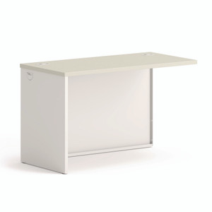 HON 38000 Series Return Shell, Left, 48w x 24d x 29.5h, Silver Mesh/Light Gray