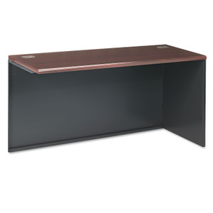 HON 38000 Series Return Shell, Right, 60w x 24d x 29.5h, Mahogany/Charcoal