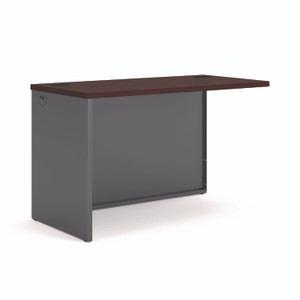 HON 38000 Series Return Shell, Left, 48w x 24d x 29.5h, Mahogany/Charcoal