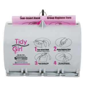 Tidy Girl Plastic Feminine Hygiene Disposal Bag Dispenser, Gray (STOTGUDPV2) View Product Image