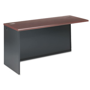 HON 38000 Series Return Shell, Left, 60w x 24d x 29.5h, Mahogany/Charcoal