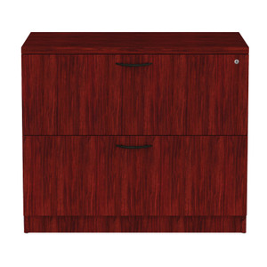 Alera Valencia Series Lateral File, 2 Legal/Letter-Size File Drawers, Mahogany, 34" x 22.75" x 29.5" (ALEVA513622MY) View Product Image