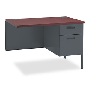HON Metro Classic Series Workstation Return, Right, 42w x 24d x 29.5h, Mahogany/Charcoal