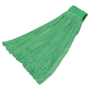 AbilityOne 7920016601490, SKILCRAFT, Microfiber Tube Mop Heads, Green, 7.5" Headband (NSN6601490) View Product Image