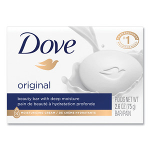 Dove White Beauty Bar, Light Scent, 2.6 oz, 36/Carton (UNI61073CT) View Product Image