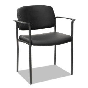 Alera Sorrento Series Ultra-Cushioned Stacking Guest Chair, 25.59" x 24.01" x 33.85", Black, 2/Carton (ALEUT6816) View Product Image