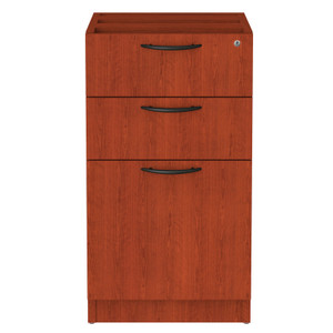 Alera Valencia Series Full Pedestal File, Left/Right, 3-Drawers: Box/Box/File, Legal/Letter, Cherry, 15.63" x 20.5" x 28.5" (ALEVA532822MC) View Product Image