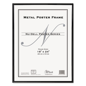 NuDell Metal Poster Frame, Plastic Face, 18 x 24, Black (NUD31222) View Product Image
