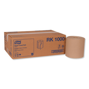 Tork Hardwound Roll Towel, 1-Ply, 7.88" x 1,000 ft, Natural, 6 Rolls/Carton (TRKRK1000) View Product Image