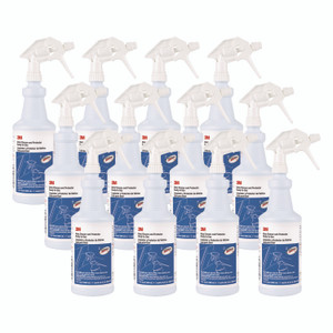 3M Ready-to-Use Glass Cleaner with Scotchgard, Apple, 32 oz Spray Bottle, 12/Carton