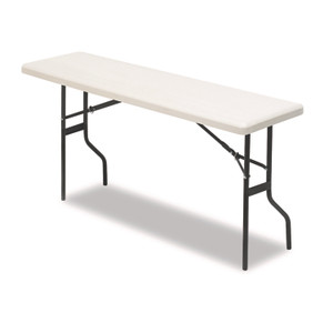 Iceberg IndestrucTable TOO 1200 Series Folding Table - Rectangle Top - 250 lb Capacity - 72" Table Top Length x 18" Table Top Width - ICE65363