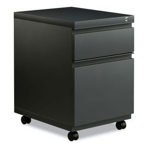 Alera File Pedestal with Full-Length Pull, Left or Right, 2-Drawers: Box/File, Legal/Letter, Charcoal, 14.96" x 19.29" x 21.65" (ALEPBBFCH) View Product Image