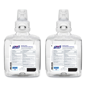 PURELL Healthcare HEALTHY SOAP 0.5% PCMX Antimicrobial Foam Refill, For CS8 Dispensers, Light Floral Scent, 1,200 mL, 2/Carton