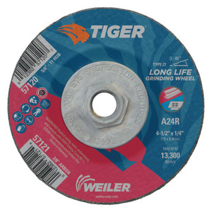 4-1/2 X 1/4 Tiger Ty27Grind Whl  Ao  5/8-11 Ah (804-57120)