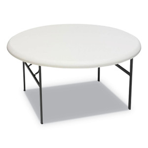 Iceberg IndestrucTable Classic Folding Table, Round, 60" x 29", Platinum