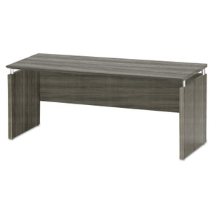Safco Medina Series Laminate Credenza, 72w x 20d x 29.5h, Gray Steel (MLNMNCNZ72LGS) Product Image 