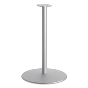 HON Between Round Disc Base for 42" Table Tops, 40.79" High, Textured Silver (HONHBTTD42) View Product Image