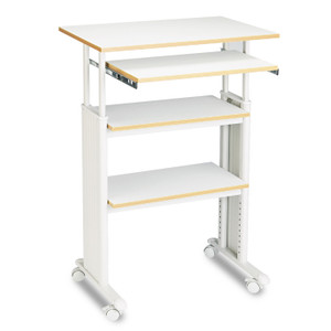 Safco Muv Stand-Up Adjustable-Height Desk, 29.5" x 22" x 35" to 49", Gray Safco Muv Stand-Up Adjustable-Height Desk, 29.5" x 22" x 35" to 49", Gray