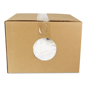 HOSPECO New Bleached White T-Shirt Rags, 25 Pounds/Bag