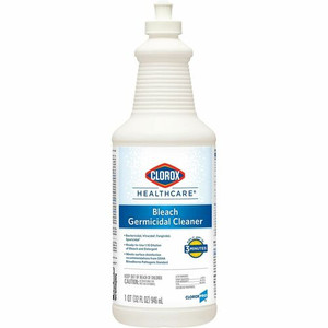 Clorox Healthcare Pull-Top Bleach Germicidal Cleaner - For Hard Surface, Nonporous Surface - Ready-To-Use - 32 fl oz (1 quart) - Disinfectant, Anti-corrosive - White