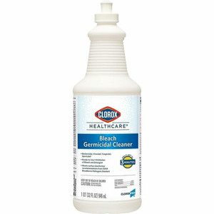 Clorox Healthcare Pull-Top Bleach Germicidal Cleaner - For Hard Surface, Nonporous Surface - Ready-To-Use - 32 fl oz (1 quart) - Disinfectant, Anti-corrosive - White