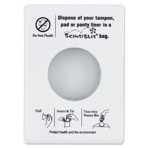HOSPECO Scensibles Personal Disposal Bag Dispenser, Plastic, White