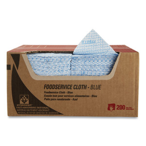WypAll Foodservice Cloths, 12.5 x 23.5, Blue, 200/Carton