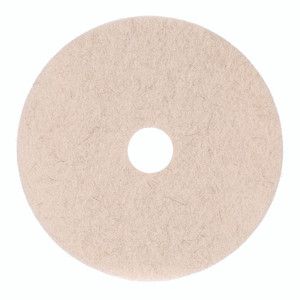 Boardwalk Natural Hog Hair Burnishing Floor Pads, 17" Diameter, Tan, 5/Carton