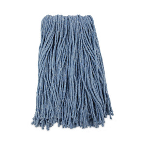 Boardwalk Mop Head, Standard Head, Cotton/Synthetic Fiber, Cut-End, #16., Blue (BWK2016B) View Product Image