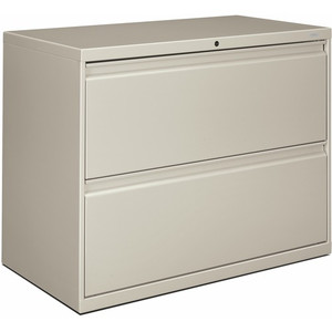 HON Brigade 800 H882 Lateral File - 28.4" Height x 36" Width x 19.3" Depth - 2 - Finish: Light Gray