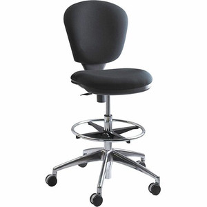 Safco Metro Extended Height Chair - Black Seat Color - Acrylic Seat Material - 5-star Base