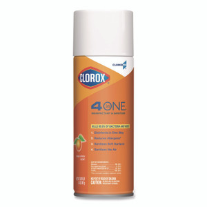 Clorox 4-in-One Disinfectant and Sanitizer, Citrus, 14 oz Aerosol Spray
