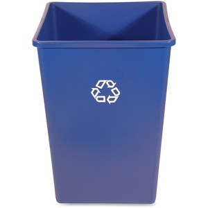 Rubbermaid Commercial Untouchable Square Recycling Container - 35 gal Capacity - Square - Easy to Clean, Weather Resistant, Compact - 27.6" Height x 19.5" Width - Plastic, Resin - (RCP395873BLU)