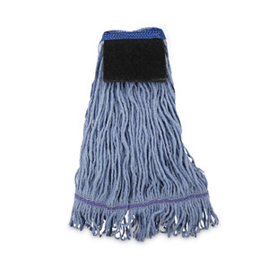 Boardwalk Mop Head, Loop-End, Cotton With Scrub Pad, Medium, 12/Carton (BWK902BL) View Product Image