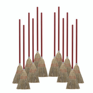 Boardwalk Corn/Fiber Brooms, Corn/Synthetic Fiber Bristles, 36" Overall Length, Gray/Natural, 12/Carton Boardwalk Corn/Fiber Brooms, Corn/Synthetic Fiber Bristles, 36" Overall Length, Gray/Natural, 12/Carton