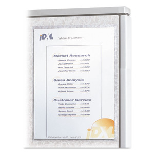 C-Line Cubicle Keepers Hook and Loop-Backed Display, 9.2 x 11.41, Velcro Mount, Clear, 2/Pack