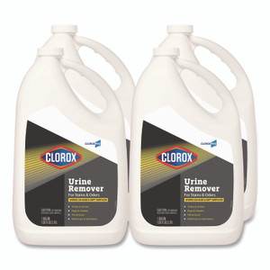 CloroxPro Urine Remover for Stains and Odors, 128 oz Refill Bottle, 4/Carton