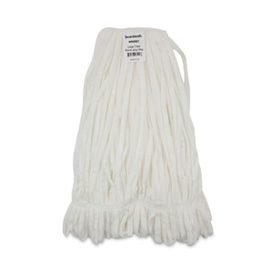 Boardwalk Mop Head, Looped, Enviro Clean With Tailband, Large, White, 12/Carton