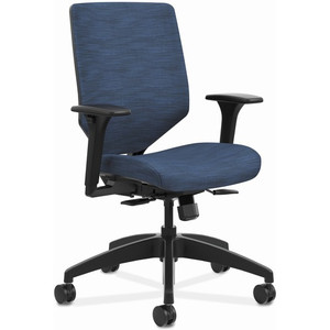 HON Solve Chair - Fabric Seat Material - Charcoal Back Color - Fabric Back Material - Black Frame Color - Mid Back - (HONSVU1ACLC90TK)
