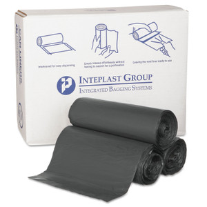 Inteplast Group High-Density Commercial Can Liners, 55 gal, 22.1 mic, 36" x 60", Black, 150/Carton (IBSS366022K) View Product Image