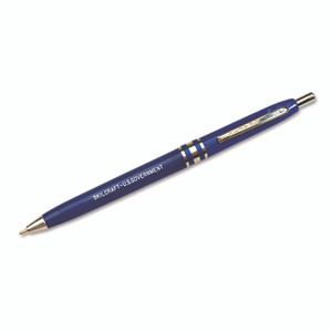 AbilityOne 7520013322833, SKILCRAFT U.S. Government Ballpoint Pen, Retractable, Medium 1 mm, Blue Ink, Blue Barrel, Dozen