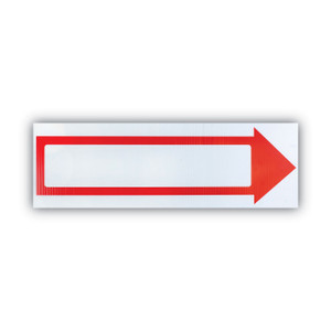 COSCO Stake Sign, 6 x 17, Blank White with Printed Red Arrow