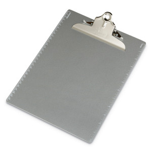 AbilityOne 7520014393387 SKILCRAFT Aluminum Clipboard, 5.5" Clip Capacity, Holds 8.5 x 11 Sheets, Silver (NSN4393387) View Product Image