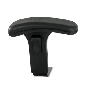 Safco Optional Height-Adjustable T-Pad Arms for Safco Uber Big and Tall High-Back and Mid-Back Chairs, Black, 2/Set (SAF3496BL) View Product Image