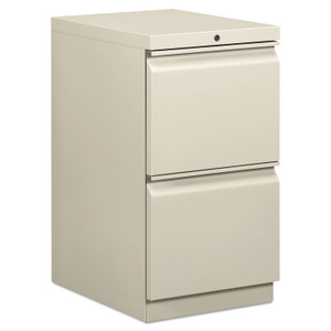 HON Brigade Mobile Pedestal, Left or Right, 2 Letter-Size File Drawers, Light Gray, 15" x 19.88" x 28" (HON33820RQ) View Product Image