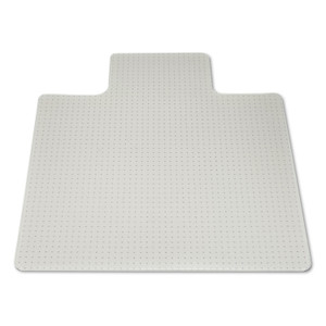 AbilityOne 7220013053062, SKILCRAFT Heavy-Duty Chair Mat, Plush-to-High Pile Carpet, 45 x 53, Clear (NSN3053062) View Product Image